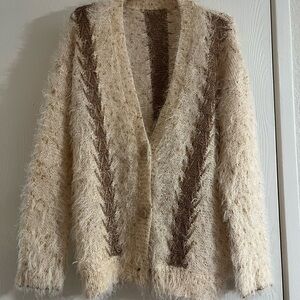 Cozy Cream and Brown Women's Sweater